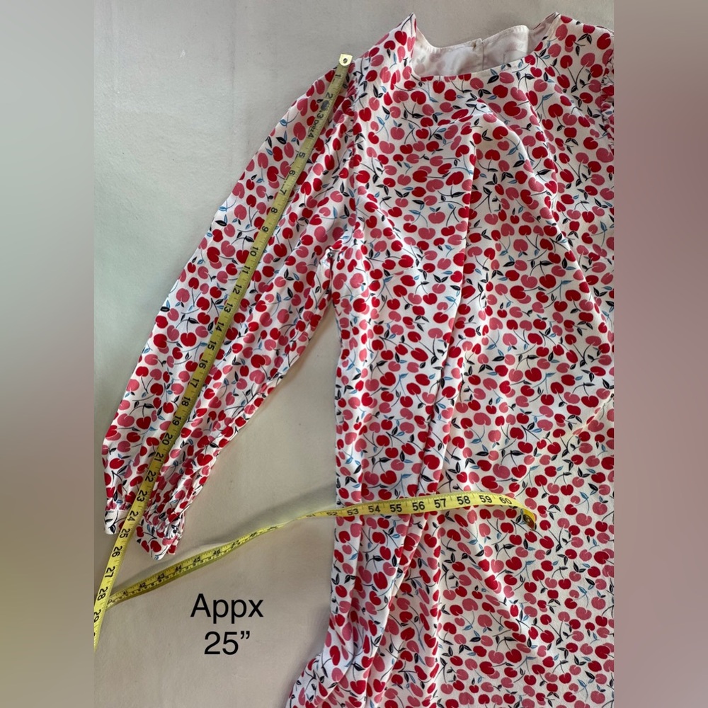 LOFT Cherry Print Balloon Sleeve Swing Dress (M) - Picture 12 of 17